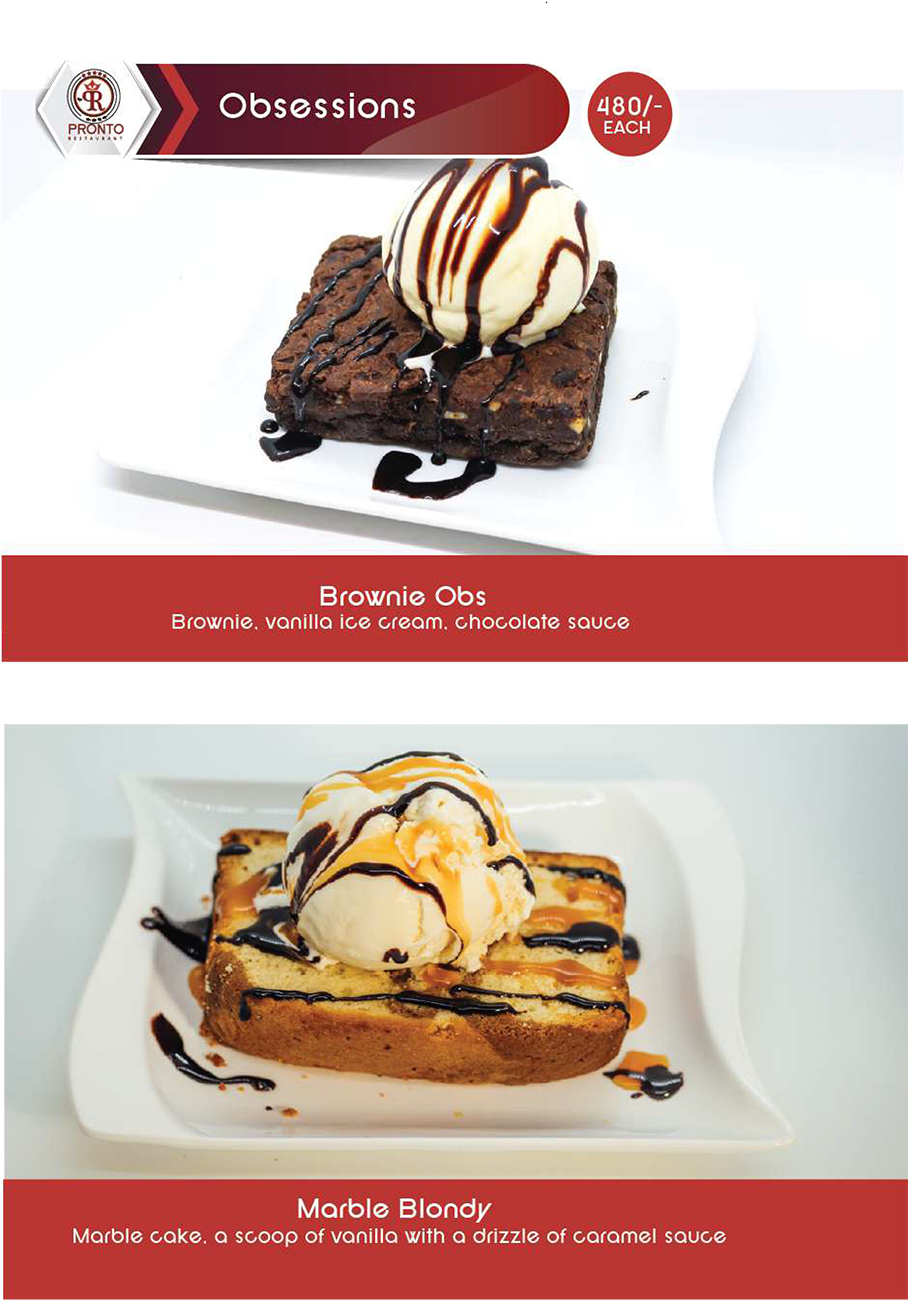 Pronto Restaurant Juices and Drinks